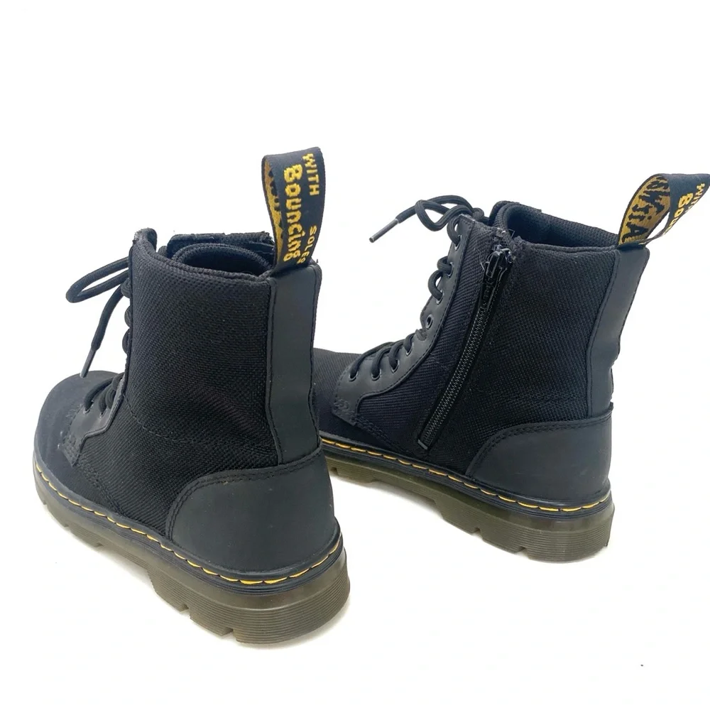 Dr. Martens Big Kid Black Nylon Mesh Combs Jungle Zip Boot